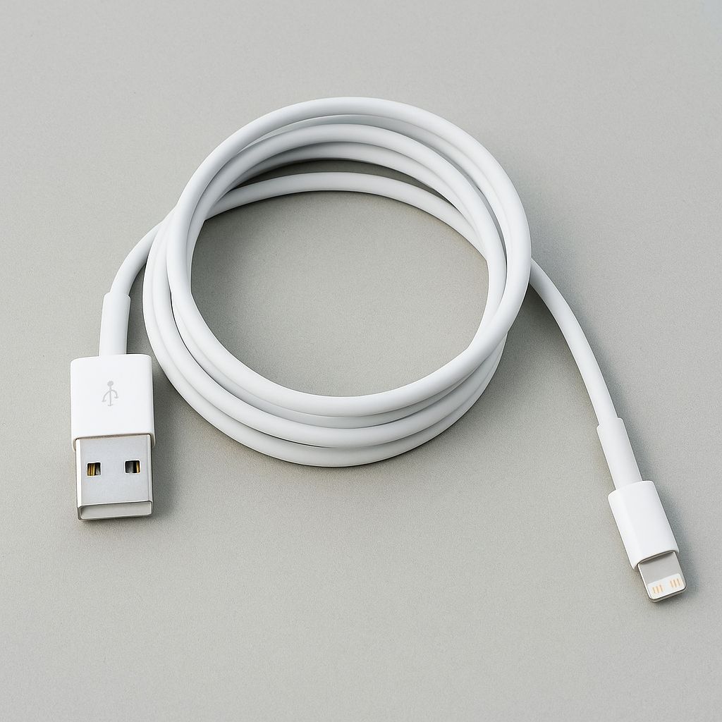 Apple Certified iPhone USB to Lightning Cable – Fast Charging & Sync – Compatible with iPhone 14/13/12/11/SE/XR/XS/8/7, iPad, AirPods – 1 Meter – White