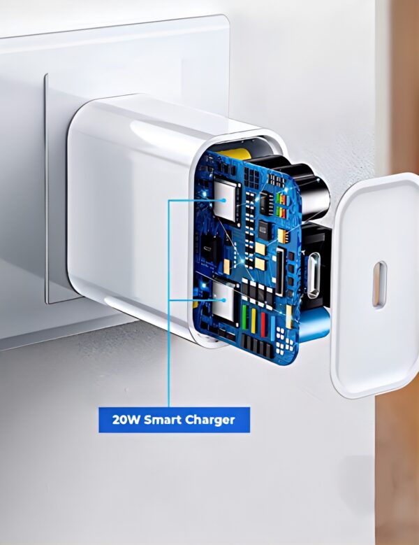 iPhone Adapter 20W Original (Mfi-Certified) Charger&Cable Compatible with iPhone 14/14Plus/14Pro/14Promax 13/13Pro/13Promax 12/12Pro/12/11/X/Xr Series (White)