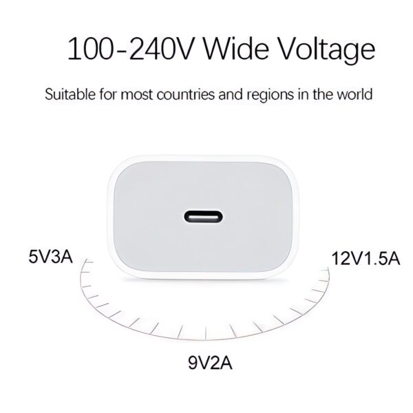 iPhone Adapter 20W Original (Mfi-Certified) Charger&Cable Compatible with iPhone 14/14Plus/14Pro/14Promax 13/13Pro/13Promax 12/12Pro/12/11/X/Xr Series (White)